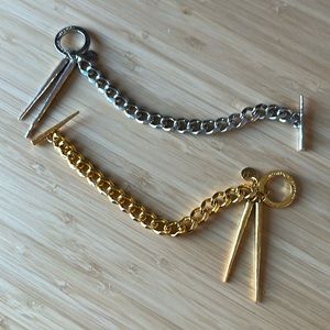 Monika Chiang gold silver spike bracelets